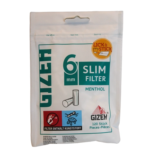 GIZEH SLIM MENTHOL (6X15MM)