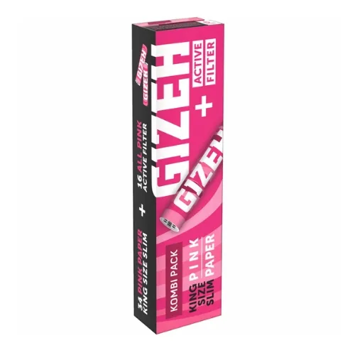 GIZEH BLACK + PAPEL BLACK + PINK + FILTER CARB