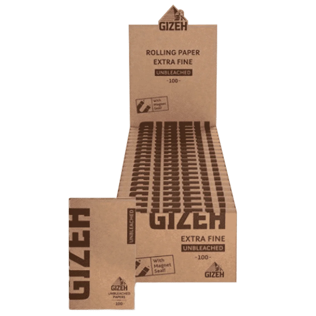 GIZEH SUPER FINE MAGNET X 100 LEAVES - UMBLEACHED 70MM